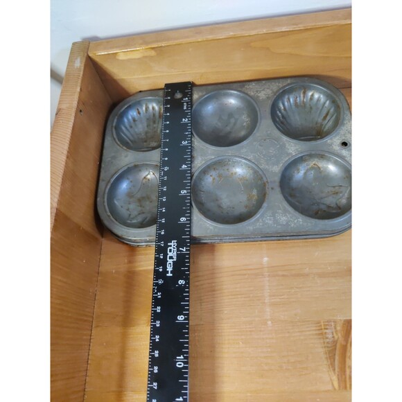 Lot Of 2 Vtg England Shapes Different Designs Metal Cookies Baking Tray 9.5x6.5" - Picture 8 of 9